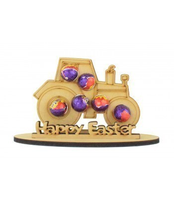 6mm Tractor Shape Mini Creme Egg Holder on a Stand - Stand Options